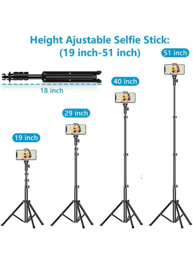 Extendable Tripod Selfie Stick 210cm with Wireless Bluetooth Remote for iPhone Android Cameras, Made of Premium Aluminum Alloy, Lightweight.  - Image 3