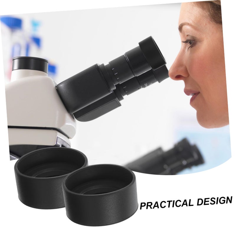 2Pcs Soft Rubber Microscope Eyepiece Cover Eye Guards For Laboratory Sample Protection - Image 4