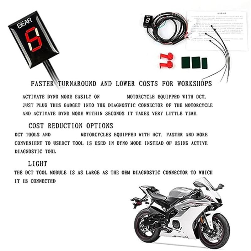 DEMULAX 1-6 Speed Gear Indicator for FZ8 Motorcycles - Image 3