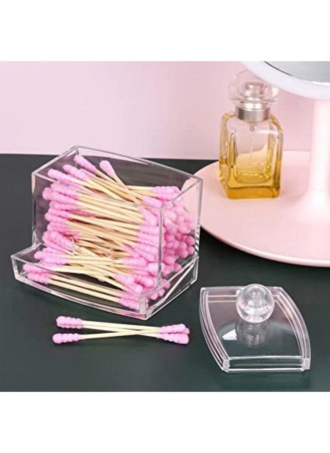 Premsons - Clear Acrylic Swabs Cosmetic Organizer Makeup Cotton Ball Pad Swab Holder (1 Compartment) - Image 1