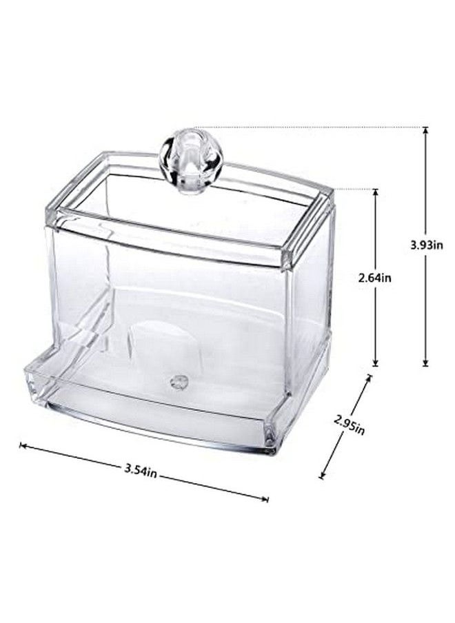 Premsons - Clear Acrylic Swabs Cosmetic Organizer Makeup Cotton Ball Pad Swab Holder (1 Compartment) - Image 1