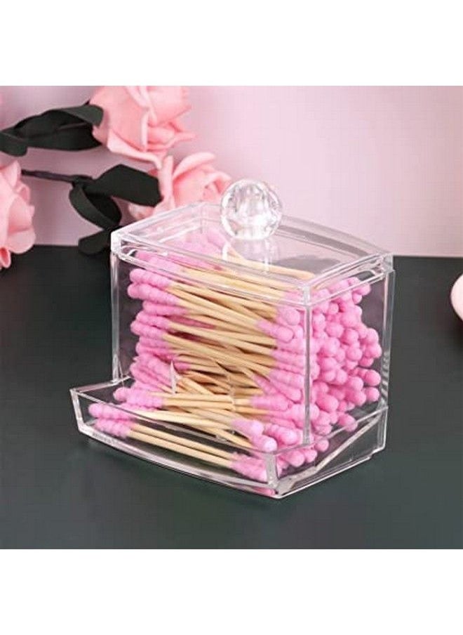 Premsons - Clear Acrylic Swabs Cosmetic Organizer Makeup Cotton Ball Pad Swab Holder (1 Compartment) - Image 1