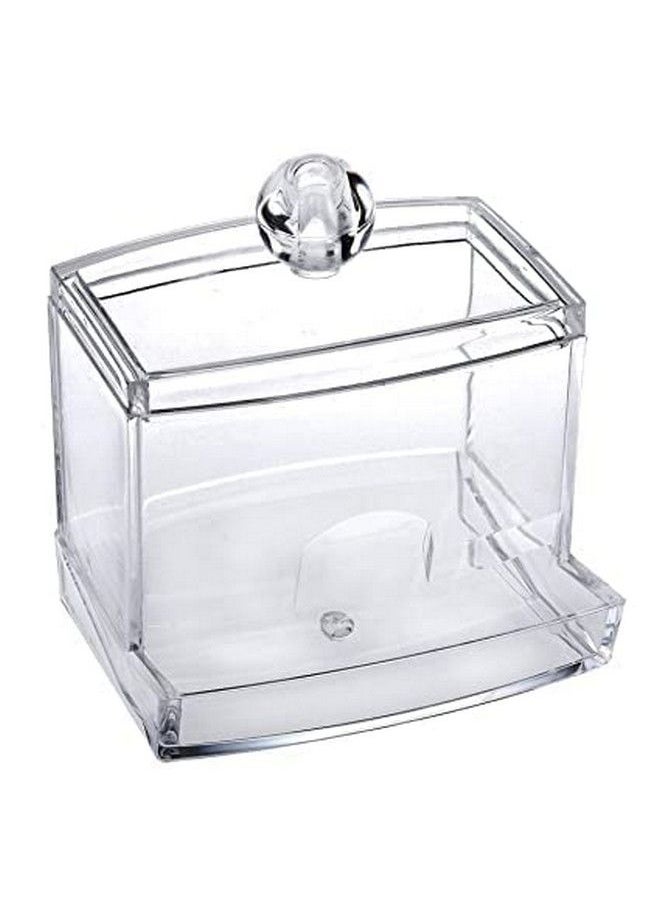 Premsons - Clear Acrylic Swabs Cosmetic Organizer Makeup Cotton Ball Pad Swab Holder (1 Compartment) - Image 1