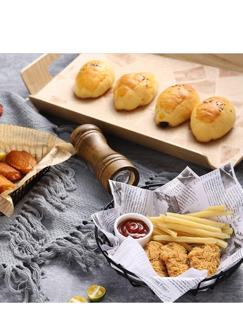 Greaseproof Paper -200 Sheets Baking Wrapping Paper for Versatile Food Wrapping and Basket Liners -for Cakes, Breads, French Fries, Sandwiches, Burgers, Hot Dogs - 25X25cm Size - Image 5