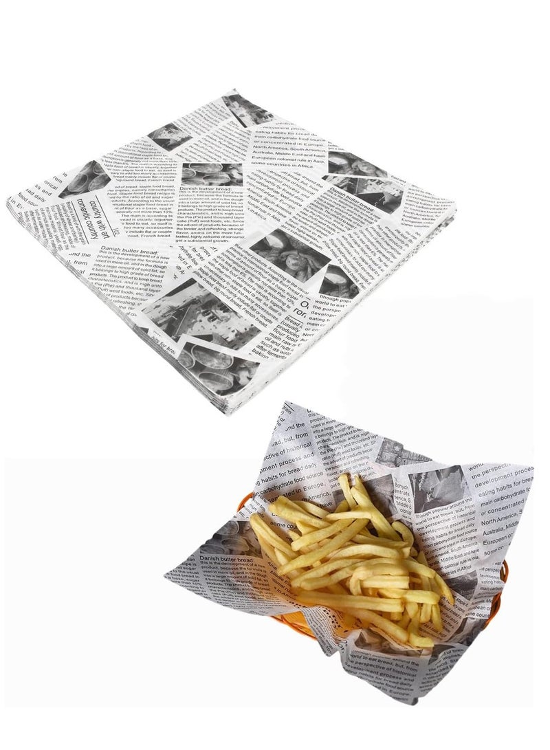 Greaseproof Paper -200 Sheets Baking Wrapping Paper for Versatile Food Wrapping and Basket Liners -for Cakes, Breads, French Fries, Sandwiches, Burgers, Hot Dogs - 25X25cm Size - Image 3