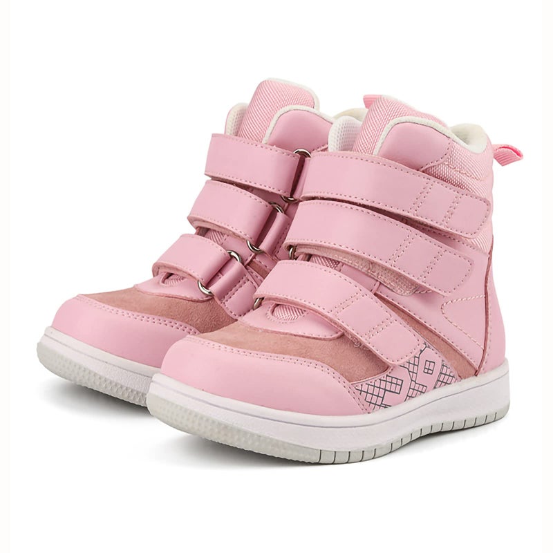 princepard Kids Orthopedic ShoesToddlers Corrective High Top Boots with Arch and Ankle SupportImprove Childrens Flat Feet and Valgusvarus Pink