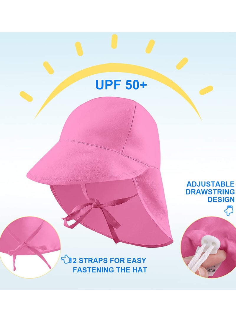 Adjustable Baby Sun Hat with UPF 50+ UV Protection for Toddlers - 2 Pack Kids Sun Hats for Boys and Girls, Perfect for Beach and Outdoor Activities. - Image 3