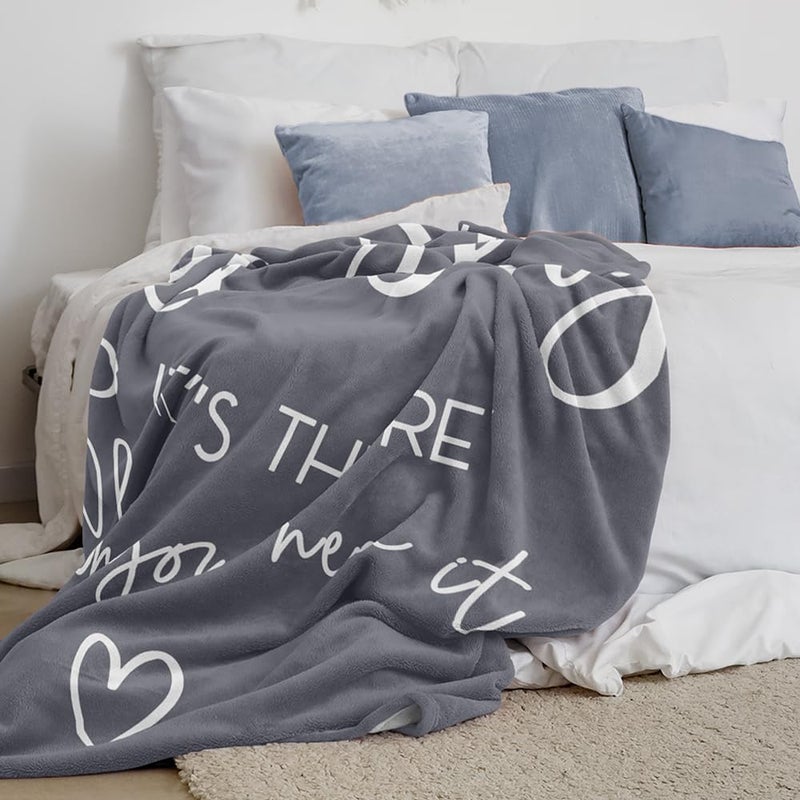 Pubrave Get Well Gifts for Women/Men, Inspirational Gifts for Women/Men, Sympathy Gift, Thinking of You Gifts, Birthday Gifts for Woman, Feel Better Gifts, Healing Blanket Grey 60x50in - Image 4