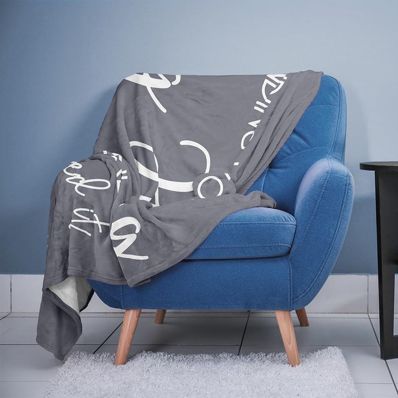 Pubrave Get Well Gifts for Women/Men, Inspirational Gifts for Women/Men, Sympathy Gift, Thinking of You Gifts, Birthday Gifts for Woman, Feel Better Gifts, Healing Blanket Grey 60x50in - Image 3