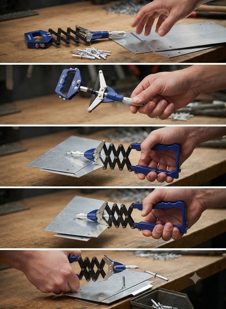 Patta Lazy Tong Hand Riveter - Image 2