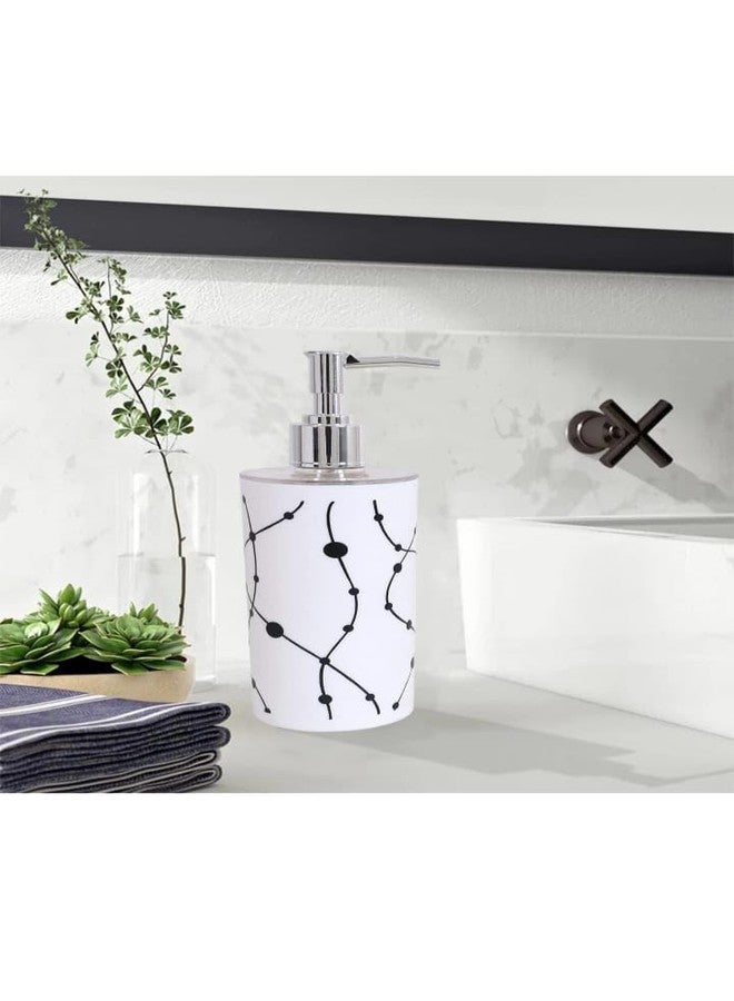 NISHWARE soap Dispenser Bottle Set with Pump for handwash in Bathroom, Kitchen,Sink Comes with White Plastic Body and Chrome Finish top(Design as per Availability) (PACK of 1) - Image 4
