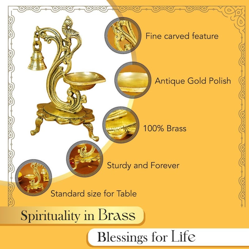 Ekhasa Ready post purchase fulfill 100% Pure Brass Peacock Diya for Puja | Diyas for Home Decoration | Pital Deepam for Pooja | Brass Oil Lamps for Pooja | Agal Vilakku for Pooja | Puja Diya for Home Mandir | Deepak Kundulu Proper storage environment - Image 4