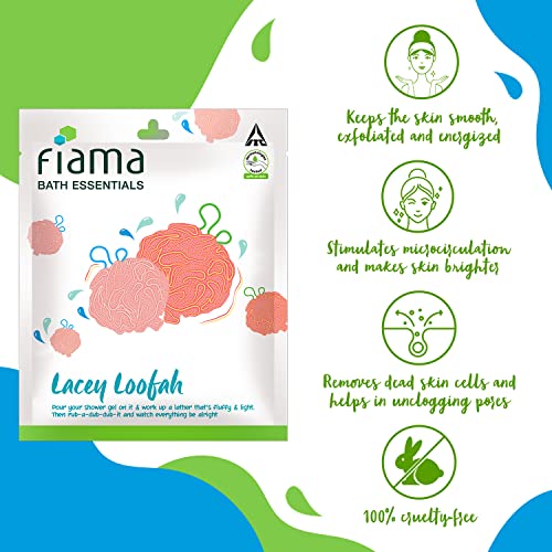 Fiama Bath Essential Lacey Loofah, Dermatologist Tested, Safe on Skin, Pack of 1, Soft, Exfoliated and Energized Skin - Image 5