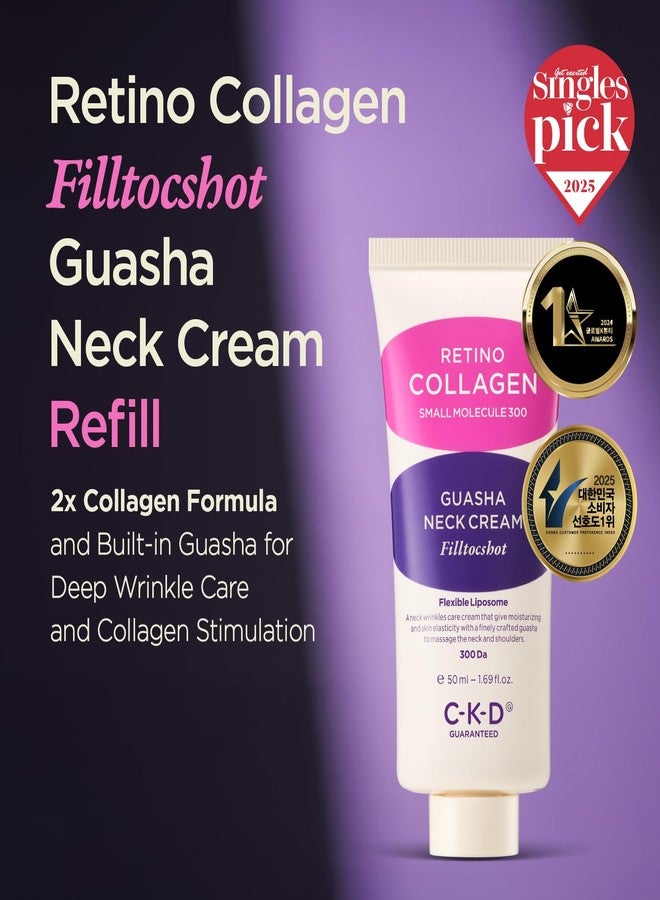 CKD Guaranteed CKD Gua Sha Retinal Collage Neck Cream Filltocshot [Refill], Advanced Lifting & Firming Neck Moisturizer for Deep Wrinkles, Sagging Skin & Turkey Neck, Powerful Anti-Aging Korean Skincare, 1.69 fl oz - Image 2