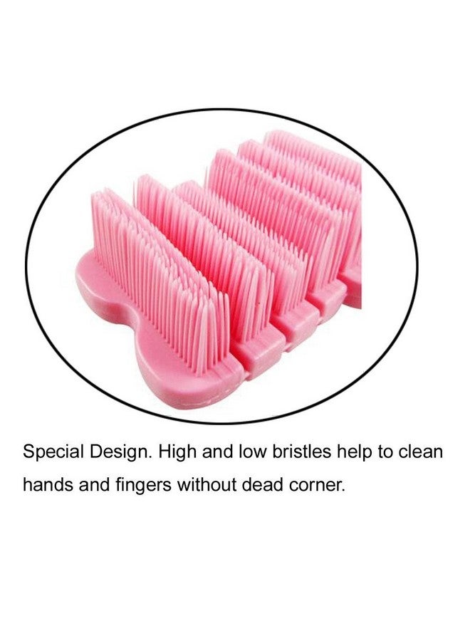 JINCH Nail Scrubber Brush Kids, Finger Nails Scrub Scrubbing Cleaning Brushes with Soft Bristle for Baby Children, Cute Animal Style and 2 Colors Choice (Pink) - Image 4