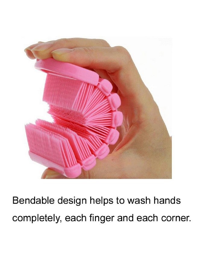 JINCH Nail Scrubber Brush Kids, Finger Nails Scrub Scrubbing Cleaning Brushes with Soft Bristle for Baby Children, Cute Animal Style and 2 Colors Choice (Pink) - Image 3