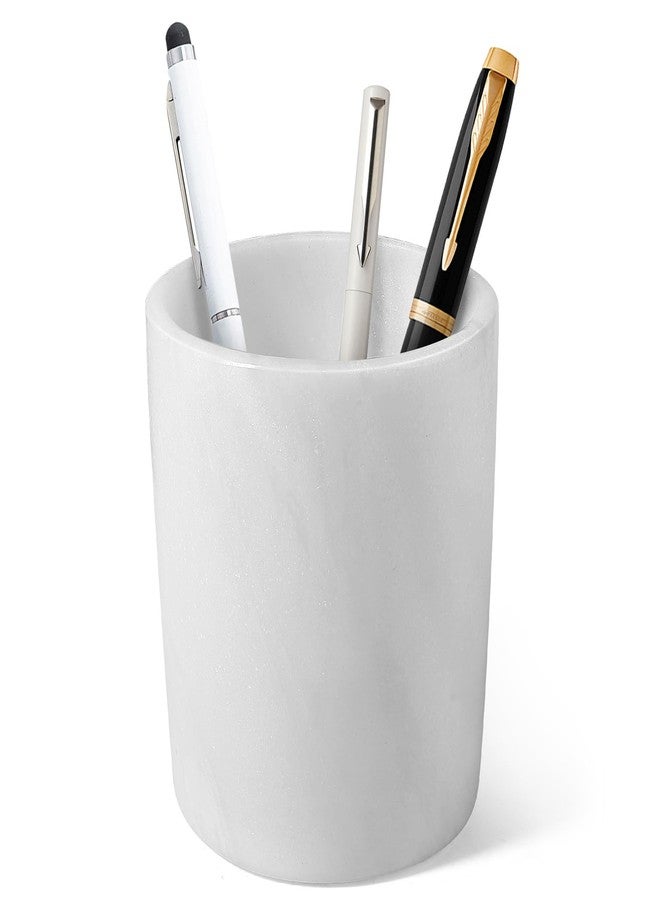 Erongoo Marble Pen Holder, Natural Marble Toothbrush Holder Pencil Cup Organizer for Desk,Premium True Stone Desk Accessories for Home Office, Bathroom and Kitchen - Image 1