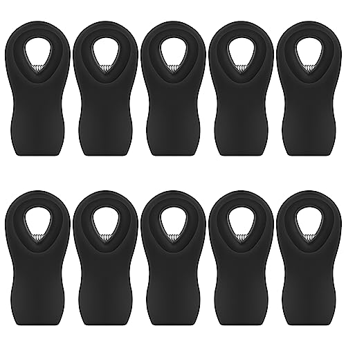 WUDIME Magnetic Chip Clips, 10 Pack Plastic Bag Clips with Magnet, Black Snack Clip for Food Storage and Refrigerator - Image 1