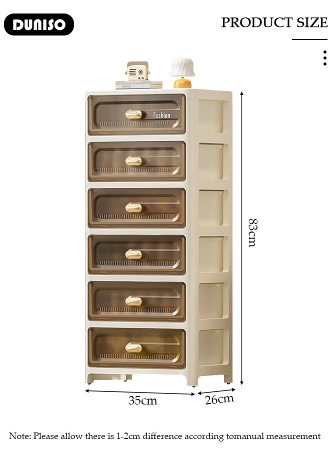 DUNISO 6 Layer Drawer Storage Cabinet, Storage Organizer Drawer, Drawer Stackable Storage Bins, Closet Organizers and Storage Cabinet, Collapsible Storage Bins, Bedroom, Sitting Room, Bathroom, Living Room  - Image 2