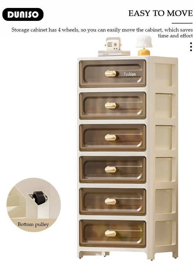 DUNISO 6 Layer Drawer Storage Cabinet, Storage Organizer Drawer, Drawer Stackable Storage Bins, Closet Organizers and Storage Cabinet, Collapsible Storage Bins, Bedroom, Sitting Room, Bathroom, Living Room  - Image 5