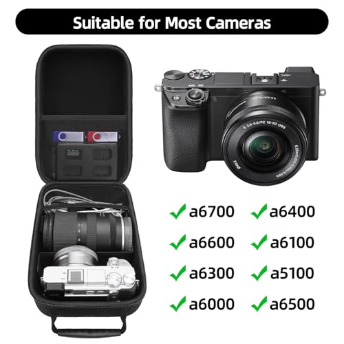 HESPLUS Hard Carrying Case Compatible with Sony Alpha a6400 / a6700 / a6600 / a6100 / a6500 / a6300 / a6000 Mirrorless Digital Camera (Case Only) - Image 2