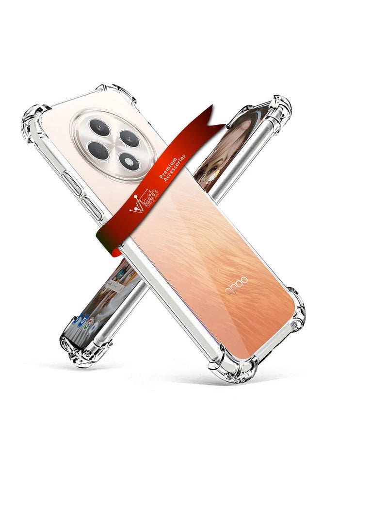 Wtech Oppo A3 5G 2024 TPU Bumper Corners with Hard PC Case Cover - Clear - Image 1