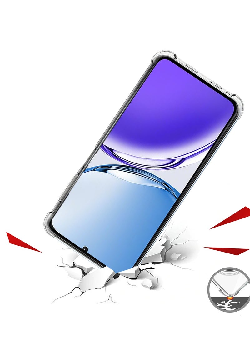 Wtech Oppo A3 5G 2024 TPU Bumper Corners with Hard PC Case Cover - Clear - Image 3