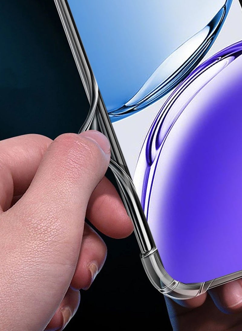 Wtech Oppo A3 5G 2024 TPU Bumper Corners with Hard PC Case Cover - Clear - Image 4