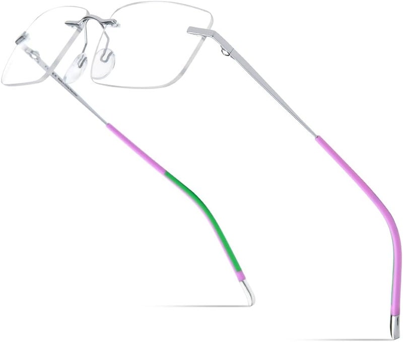 FONEX Titanium Glasses Frame,Rimless Frameless Optical Eyewear Eyeglasses for Men and Women F85634 - Image 1