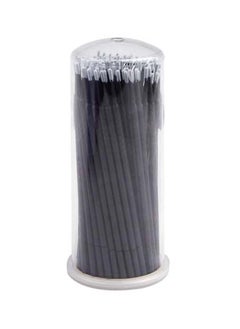 IOLITE 100-Pieces Disposable Micro Brushes Applicators Cotton Swab, LXCMB - Black Ultra 3.0 mm  - Image 1