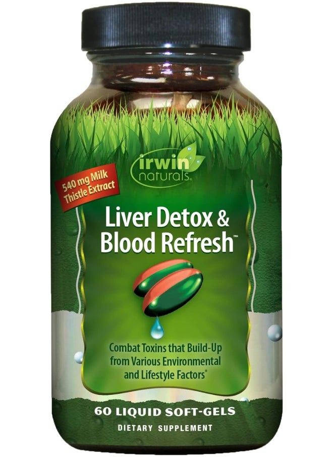 Irwin Naturals , Liver Detox & Blood Refresh, 60 Liquid Soft-Gels  - Image 1
