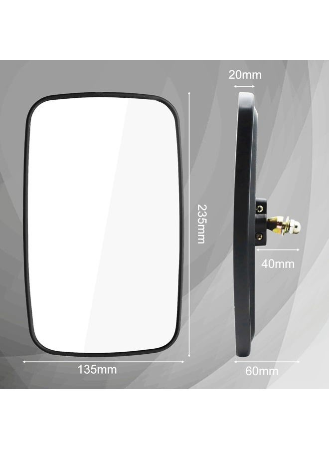 NWpangu 2PCS Forklift Rearview Mirrors, Square HD Wide-Angle Rearview Mirror Auxiliary Convex Mirrors for Tractor Truck Trailer Forklift RV Tank Track Loader, 23.5CM x13.5CM - Image 3