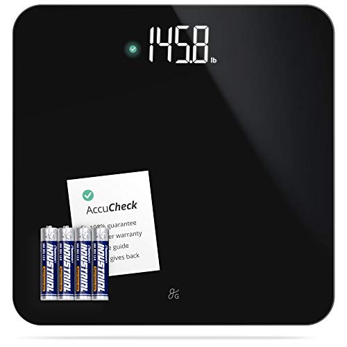 Greater Goods AccuCheck Digital Scale for Body Weight Accurate Digital Bathroom Scale with HighPrecision Sensors Large EasytoRead Backlit Display 400 lb Capacity Auto StepOn Black - Image 2