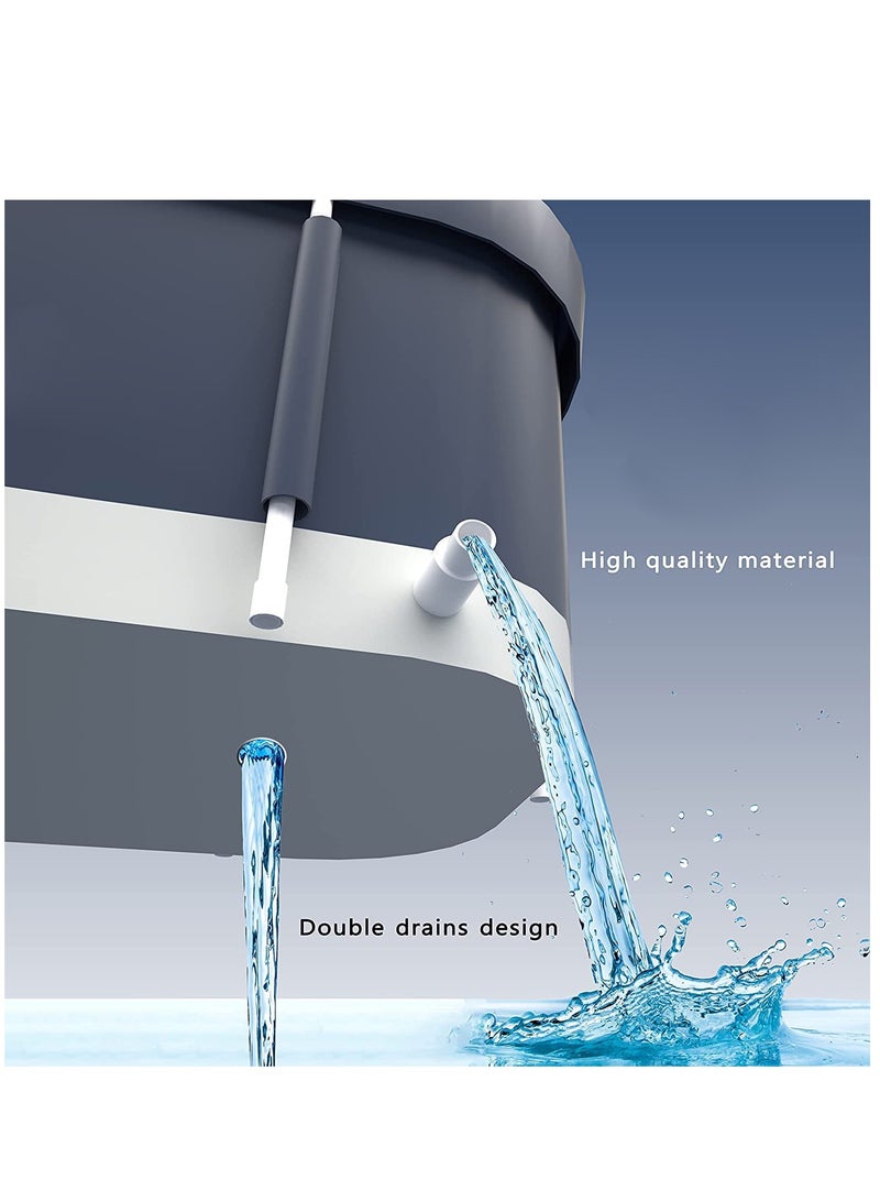 جي جوت حوض استحمام كبير محمول مقاوم للماء وقابل للطي وغير قابل للنفخ، أحواض استحمام منزلية، حوض استحمام منفصل للعائلة للبالغين والأطفال - Image 5