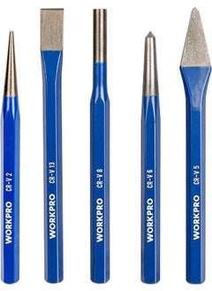 WORKPRO WP201303 5 Piece Cr-V Professional Pointing and Chisel Set  - Image 1
