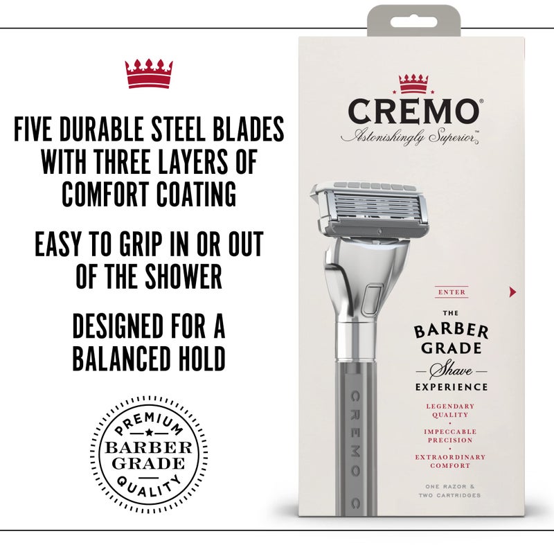 Cremo Astonishingly Superior Barber Grade Refillable System Razor - Image 3
