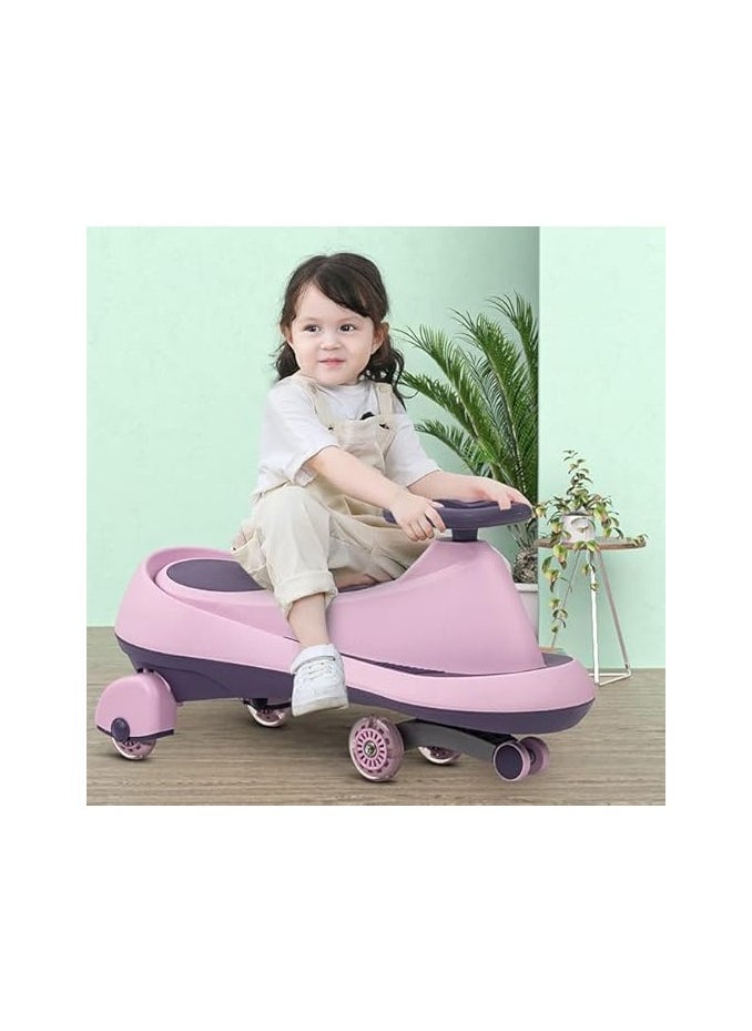 Ride on Swing Cars for Baby, Twister Magic Ride Car, Wiggle Car for Kids, Swing Car with LED Flashing Wheels and Music, Uses Twist, Turn, Wiggle Movement to Steer, For Ages 3-9 Years, Blue