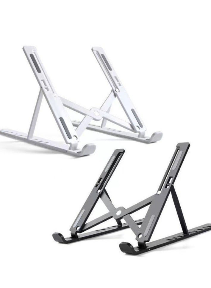10-Level Adjustable Laptop Stand for Ergonomic Desk Stand, Foldable Laptop Stand Compatible with MacBook Air Pro, Dell XPS and Other 10-17 Inch Laptops
