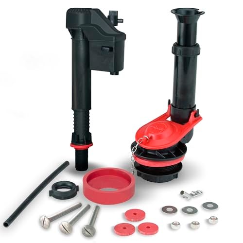 Korky 4010XP 2X Long-Life Standard 2-inch Complete Fixes: Running, Noisy, No/Slow Refill, and No/Weak Flush Easy to Install Toilet Repair Kit, Black - Image 2