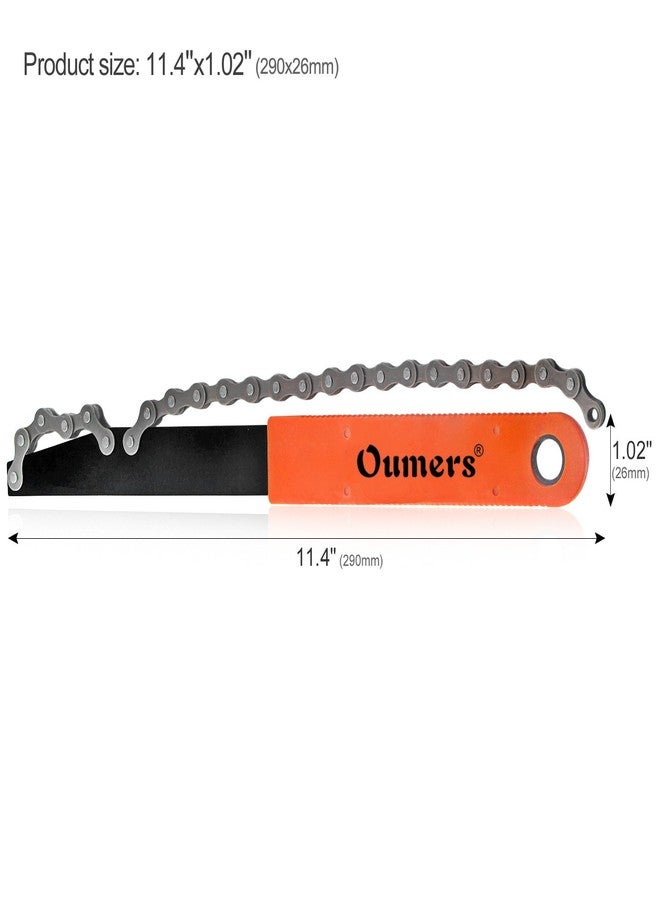 Oumers Bike Chain Tools Kit, Cassette Removal Tool Sprocket Remover Kit/Chain Whip and Cassette/Rotor Lockring Removal Tool with Guide Pin - Image 3