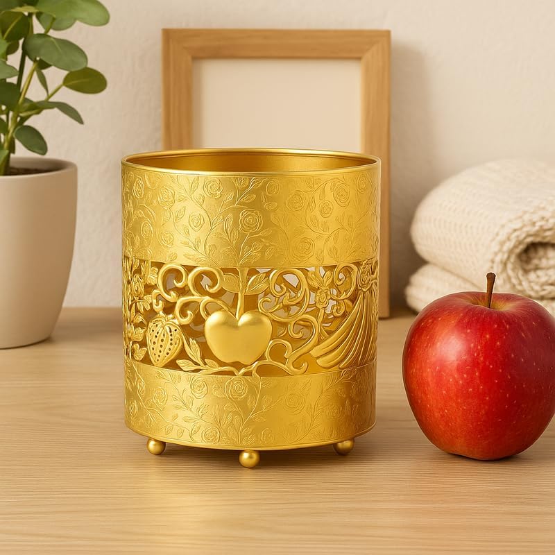 Fitto Golden Spoon Holder for Kitchen, Elegant Utensil Organizer, Durable Cutlery Stand - Image 2