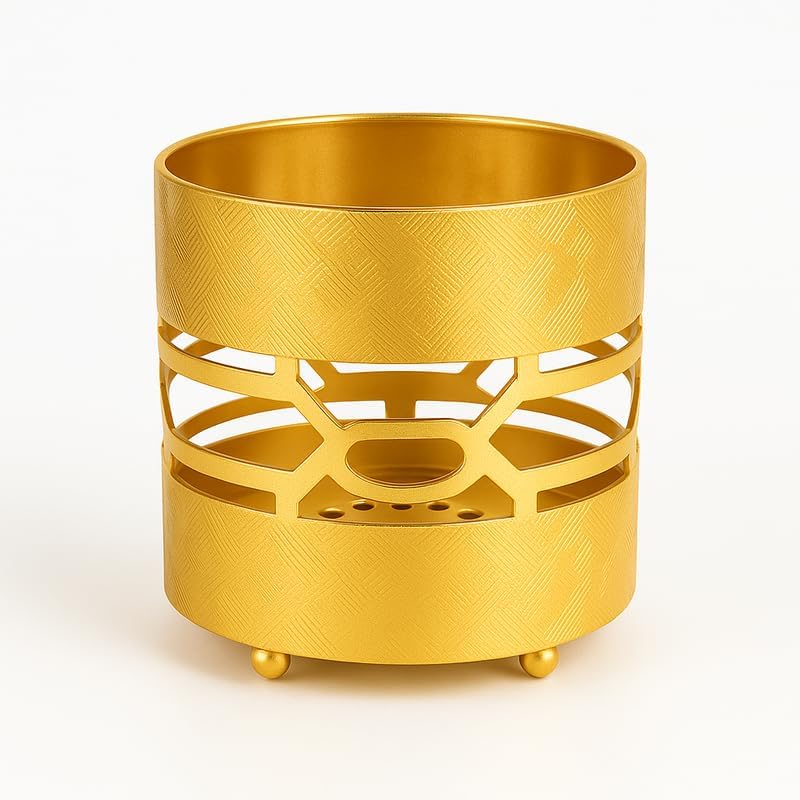 Fitto Golden Spoon Holder for Kitchen, Elegant Utensil Organizer, Durable Cutlery Stand - Image 1