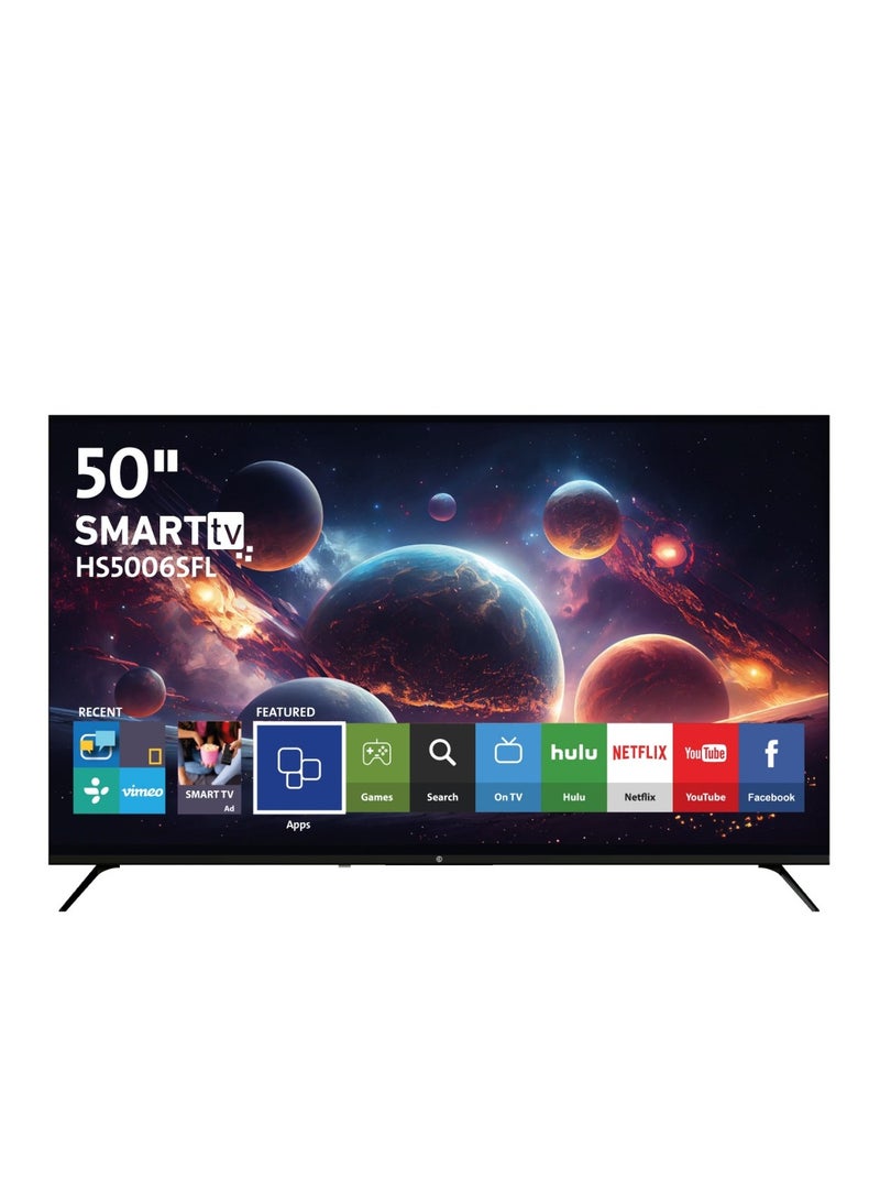تلفزيون ذكي مقاس 50 بوصة، بدقة عرض 4K ألترا إتش دي، بدون إطار، موديل HS5006SFL