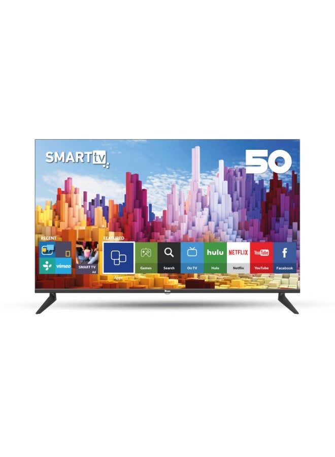 هوهو تلفزيون ذكي مقاس 50 بوصة، بدقة عرض 4K ألترا إتش دي، بدون إطار، موديل HS5006SFL - Image 1