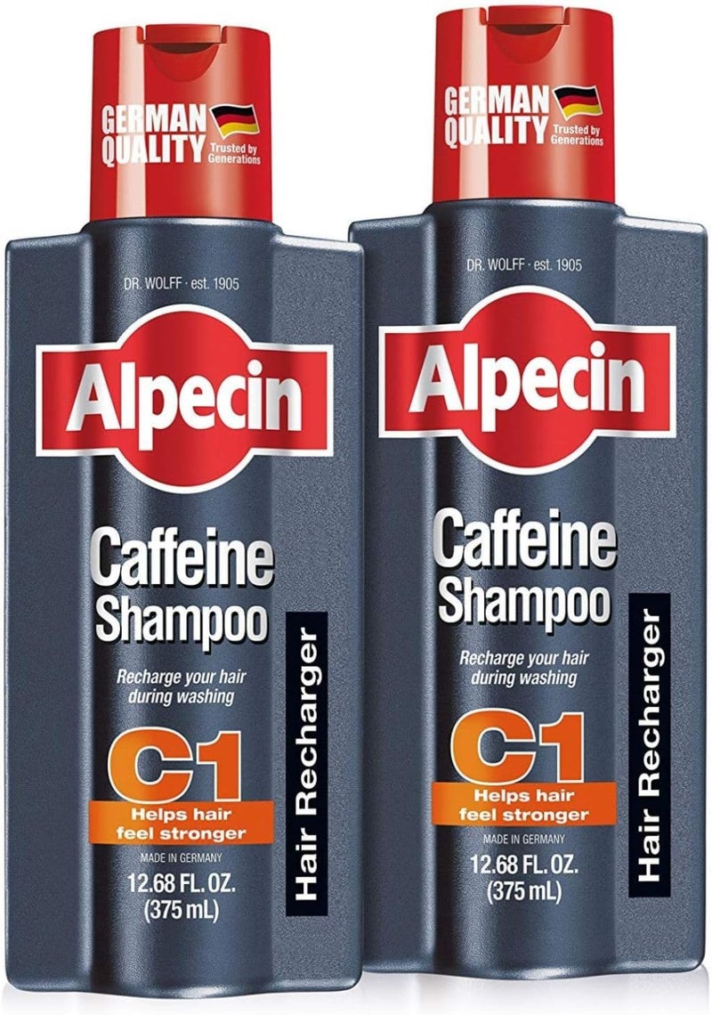 Alpecin C1 Caffeine Shampoo 12.68 fl oz (Pack of 2) I Hair Performance Enhancer I Promotes Natural Hair Growth and Thickness I Energizes Scalp - Image 1