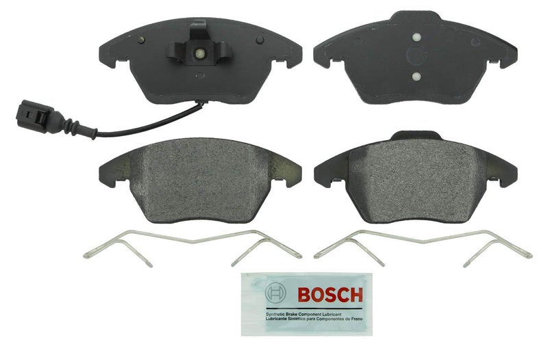 BOSCH BE1107H Blue Semi-Metallic Disc Brake Pad Set With Hardware - Compatible With Select Audi A3, TT; Volkswagen Beetle, CC, Eos, Golf, GTI, Jetta, Passat, Passat CC, Rabbit + More; FRONT - Image 4
