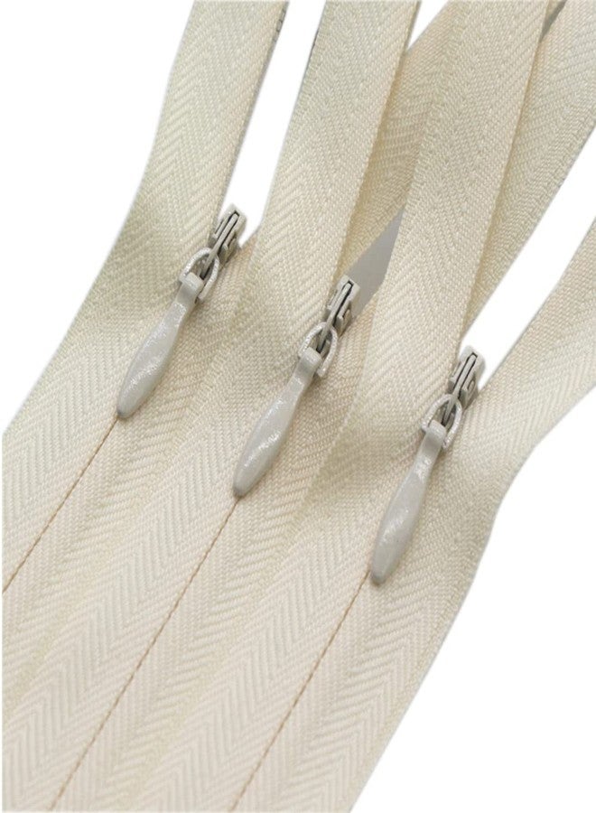 YaHoGa 10pcs 12 Inches Invisible Zippers Conceal Zippers for Sewing, Dress, Garments, Clothes, Pillow, Tailor, Craft (Beige, 12") - Image 2
