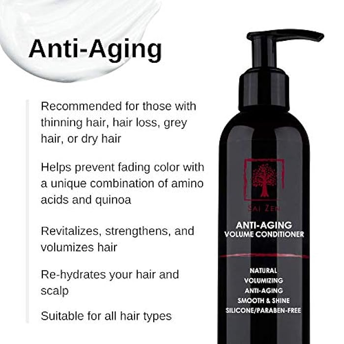 Sai Zen Anti-Aging Volume Conditioner | Anti-Thinning and Volumizing Formula | Made in USA | Sulfate and Paraben Free | All Hair Types, 8 oz. - Image 4