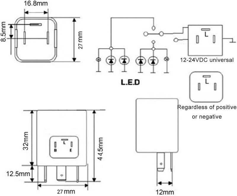 الريلاي العالمي غير القطبي المضاد للغبار للسيارات، عادة ما يكون مفتوحًا للاستبدال - Image 1