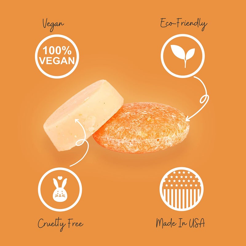 Clever Yoga Wave Fresh Citrus Shampoo Bar & Conditioner Bar Set - Vegan & Sulfate-Free - Handmade Moisturizing Solid Bars for All Hair Types - Convenient for Travel, Long-Lasting, (80-120 Uses) - Citrus - Image 5